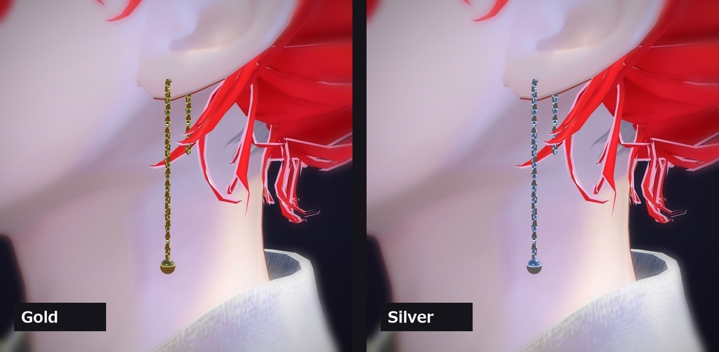 【VRChat向け】スレッダー ― Threader Earring(13色 / Modular Avatar対応)