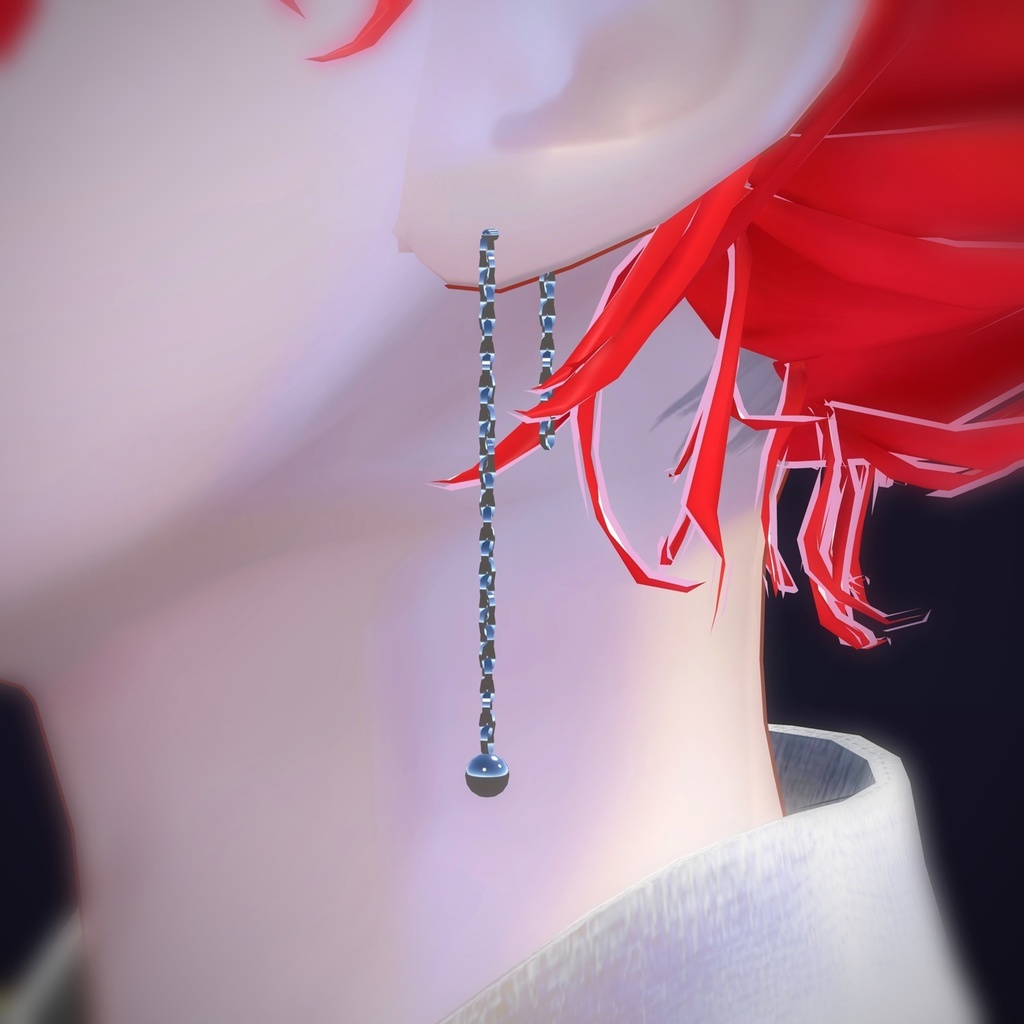【VRChat向け】スレッダー ― Threader Earring(13色 / Modular Avatar対応)
