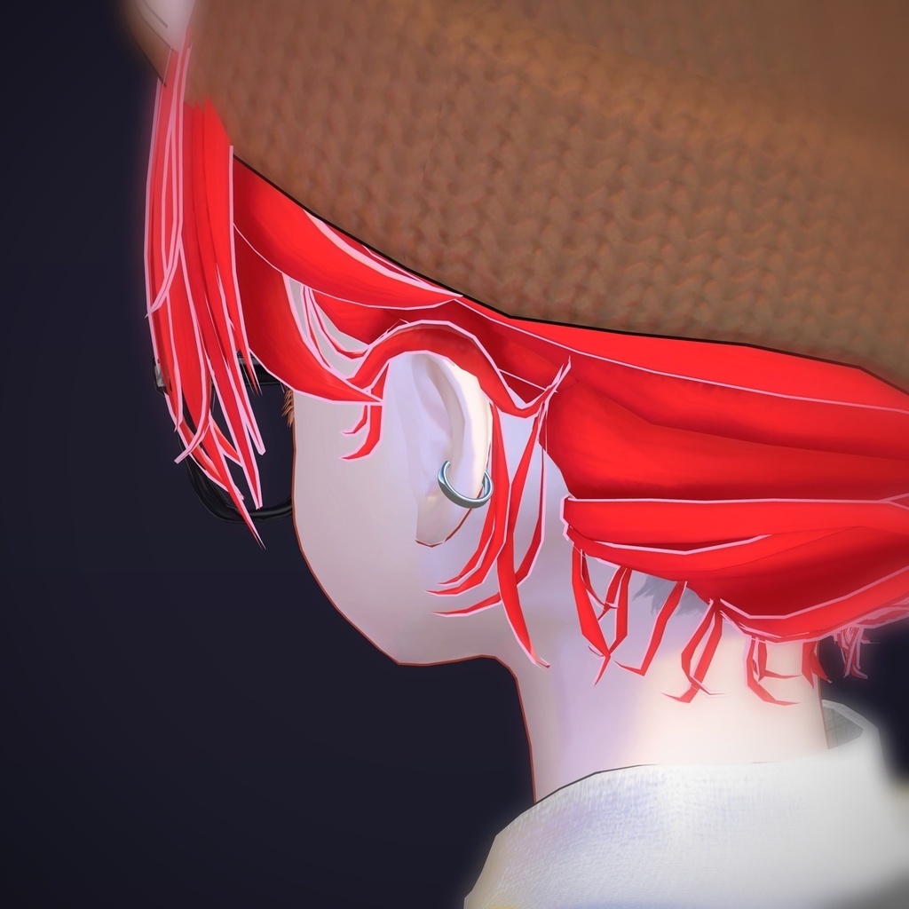 【VRChat向け】プレーンカフ ― Plain Ear Cuff(13色 / Modular Avatar対応)