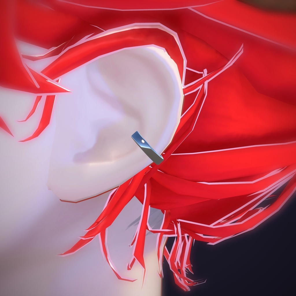 【VRChat向け】プレーンカフ ― Plain Ear Cuff(13色 / Modular Avatar対応)