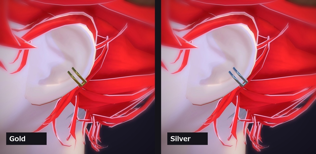 【VRChat向け】ダブルバンドカフ ― Double Band Ear Cuff(13色 / Modular Avatar対応)