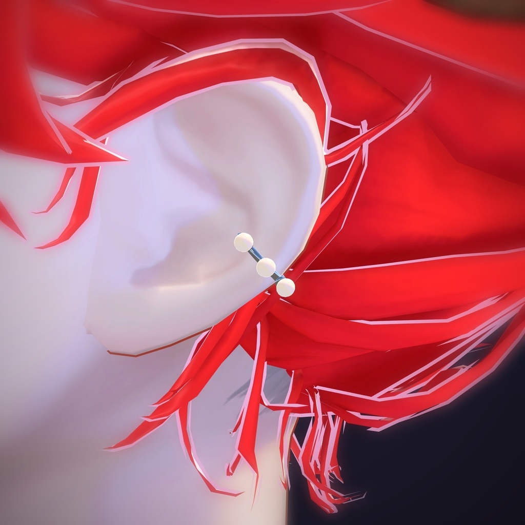 【VRChat向け】パールカフ ― Pearl Ear Cuff(13色 / Modular Avatar対応)