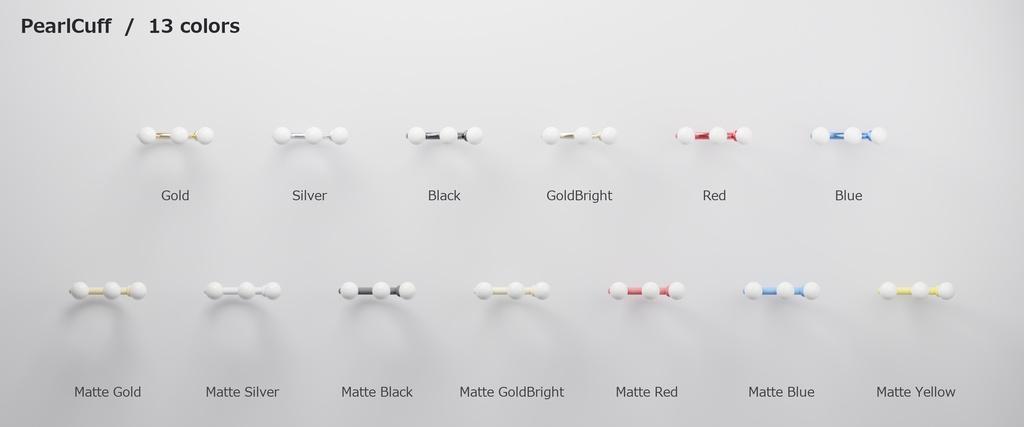 【VRChat向け】パールカフ ― Pearl Ear Cuff(13色 / Modular Avatar対応)