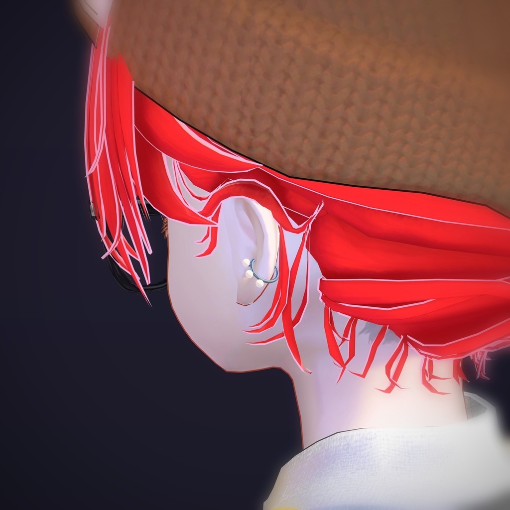 【VRChat向け】パールカフ ― Pearl Ear Cuff(13色 / Modular Avatar対応)