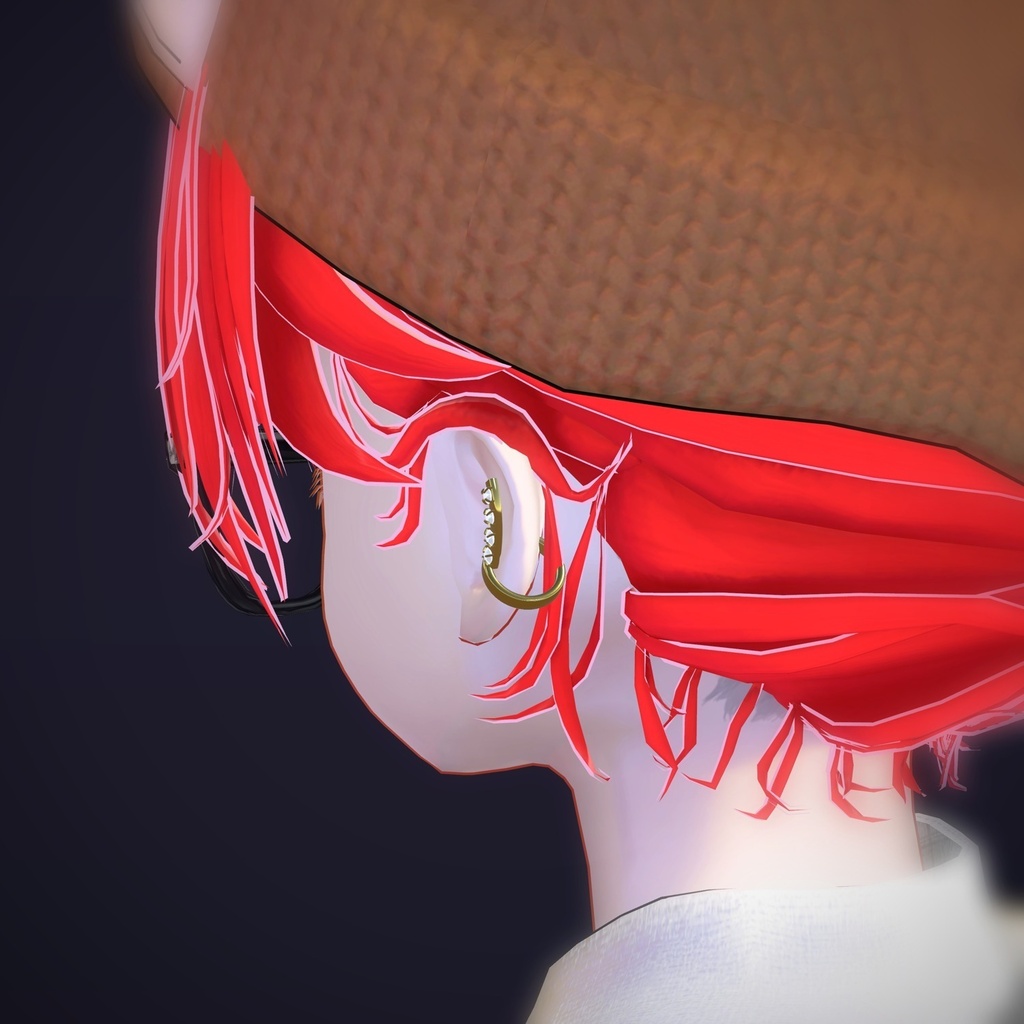 【VRChat向け】クライマー ― Ear Climber Cuff(13色 / Modular Avatar対応)