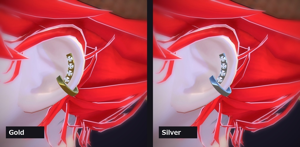 【VRChat向け】クライマー ― Ear Climber Cuff(13色 / Modular Avatar対応)