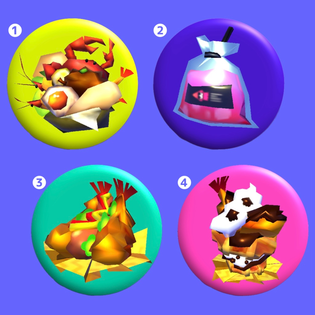 食べ物ミニ缶バッジ