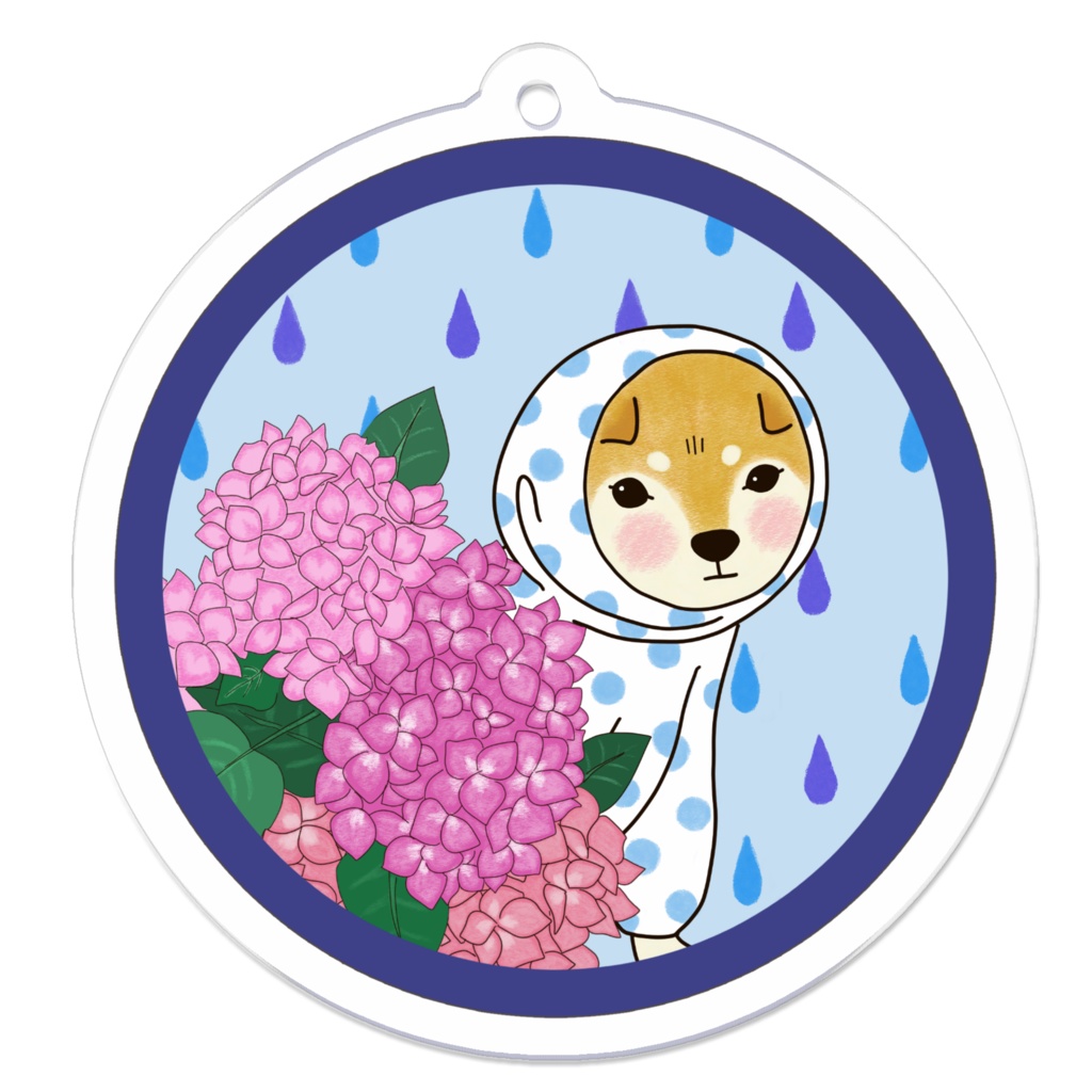 カッパ隊（水玉）柴犬さん