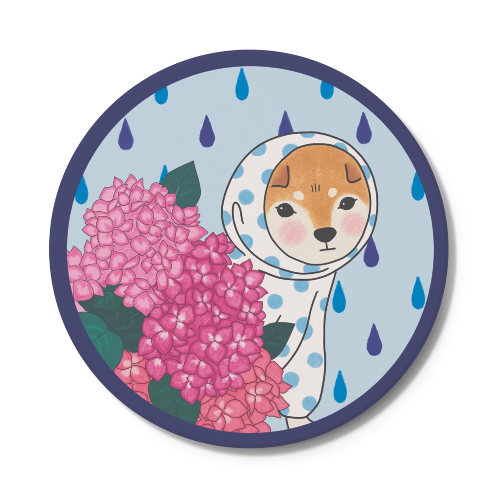 カッパ隊(水玉)柴犬さん