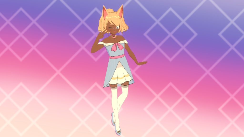 VRoid Fox Magical Girl Model