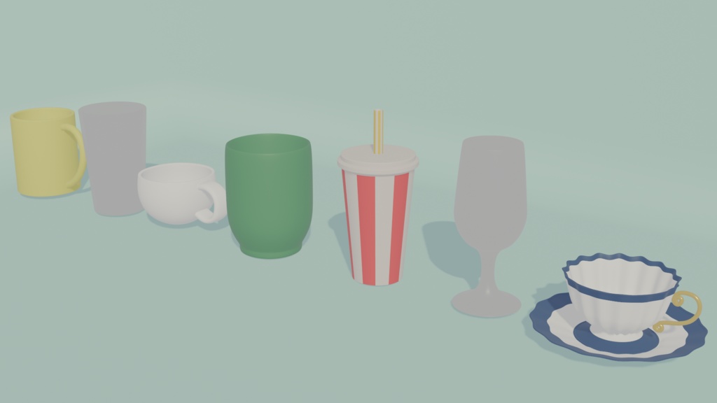 【Blender】カップ系7種類