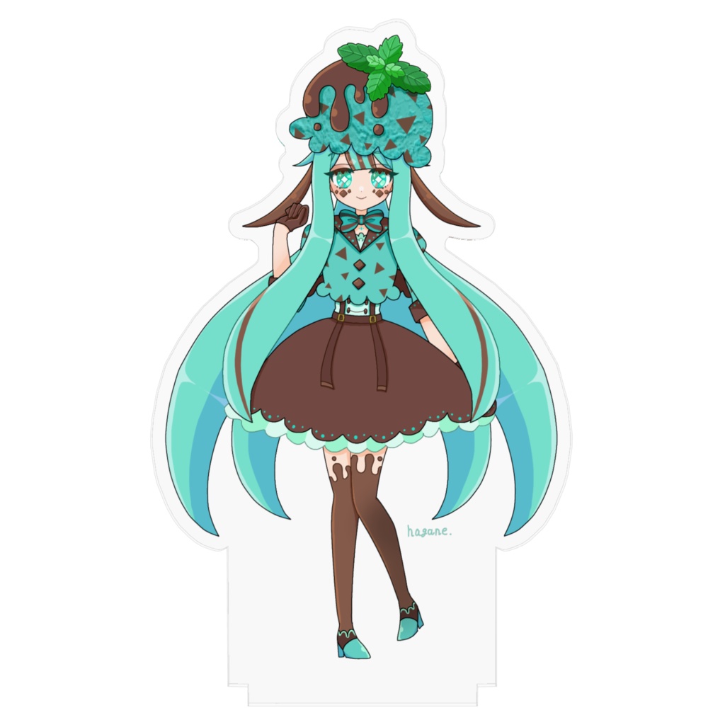 チョコミントアイスちゃんのアクリルフィギュア(大)