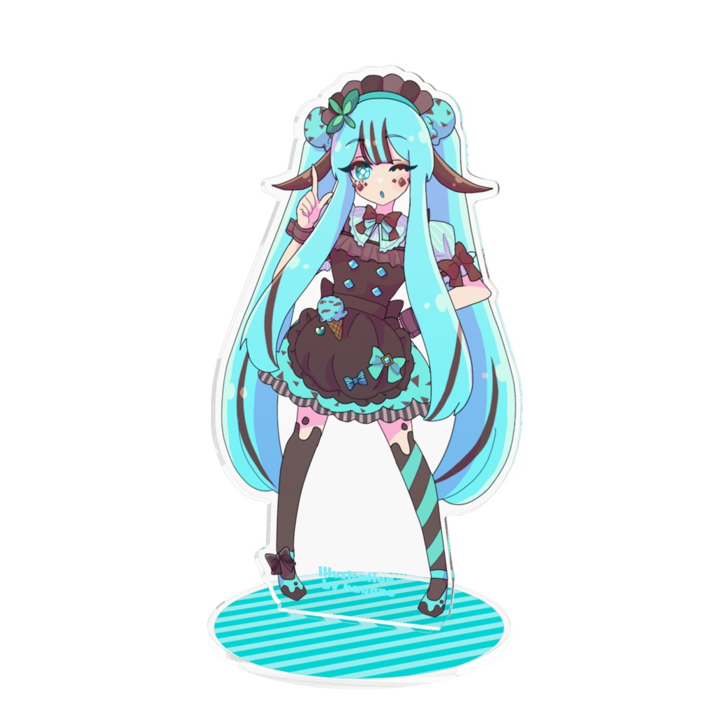 チョコミントアイスちゃん(メイドver)アクリルフィギュア