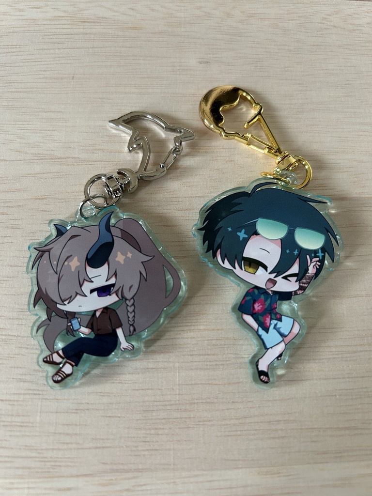 音偽ユウ・蛇川蓮 アクリルキーホルダー&ステッカーセット