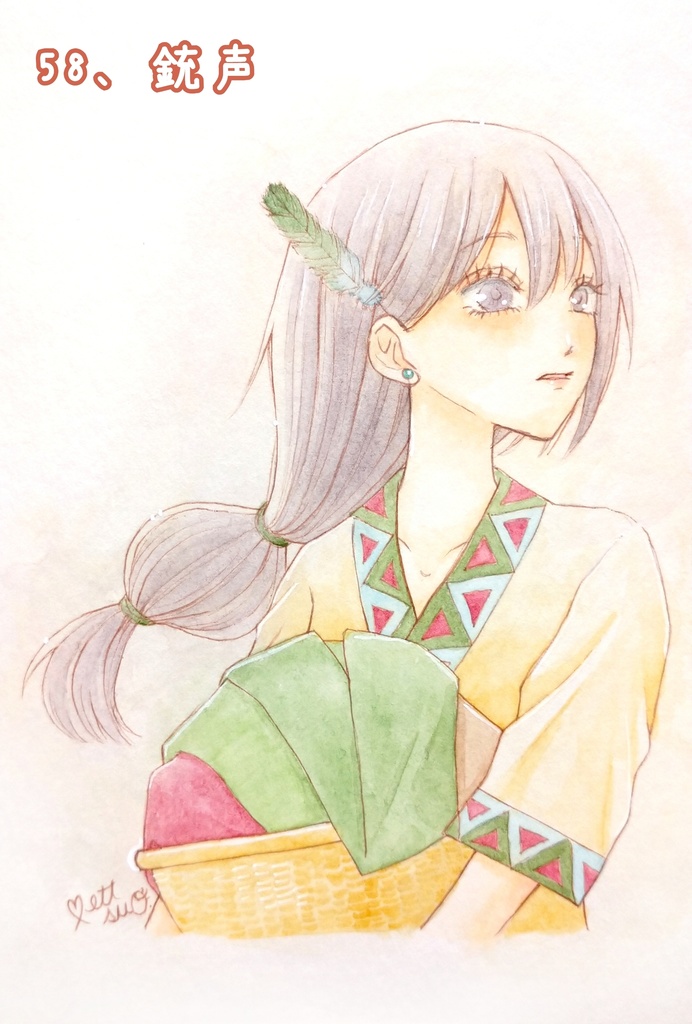 原画 水彩 ポストカード イラスト