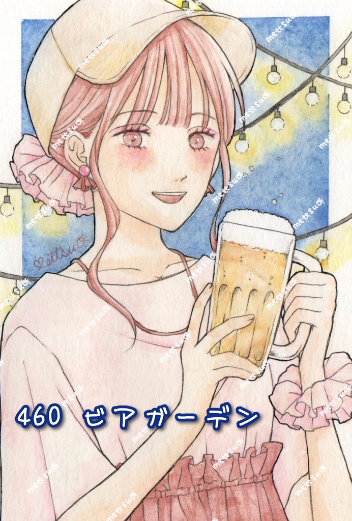 8月のイラスト 原画
