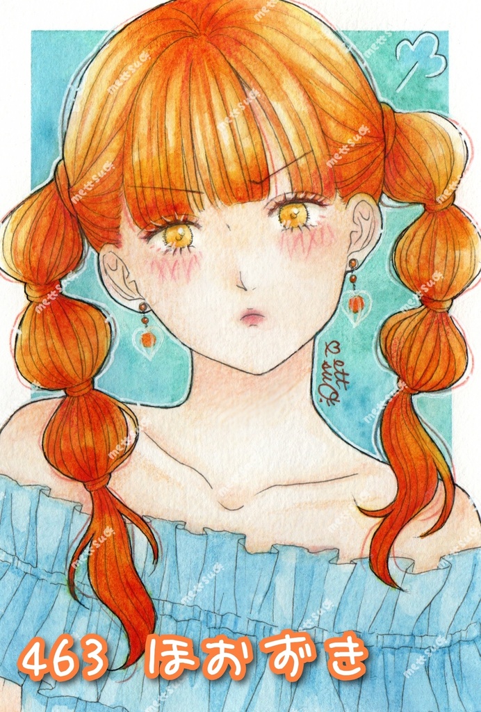 8月のイラスト 原画