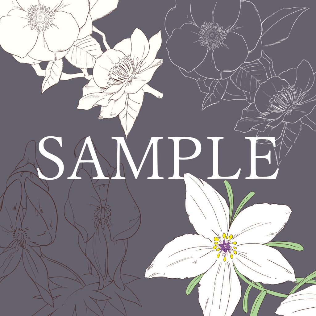 【素材集】花素材セットvol.1【冬の花シリーズ1~3】