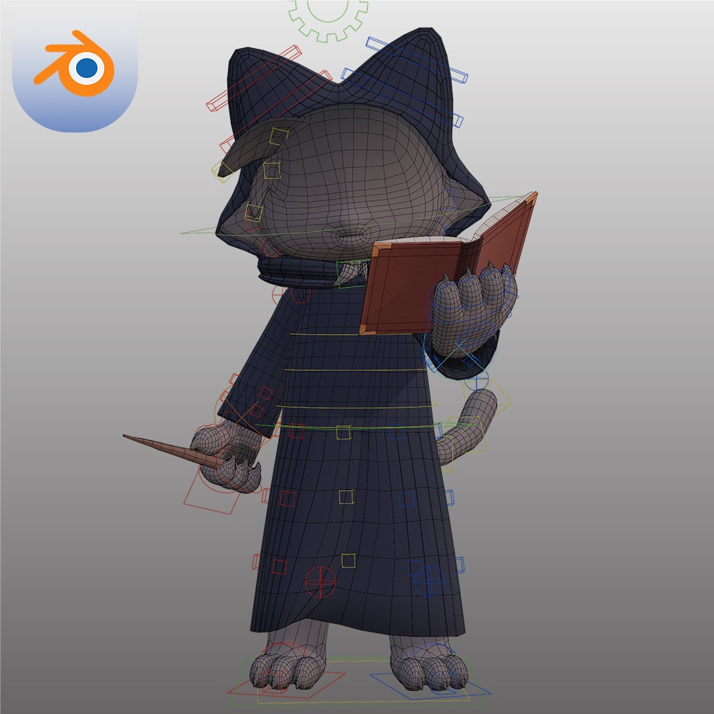 【3Dモデル/リグ】召喚士