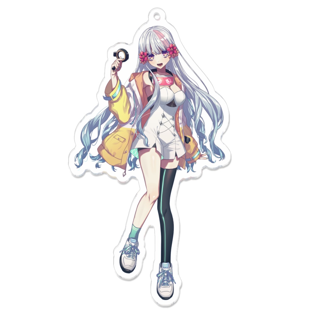 【おすすめ】福鳩ユフィアクリルキーホルダー100x100(mm)