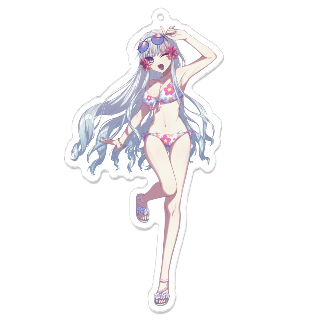 【夏限定】水着ユフィアクリルキーホルダー100x100(mm)