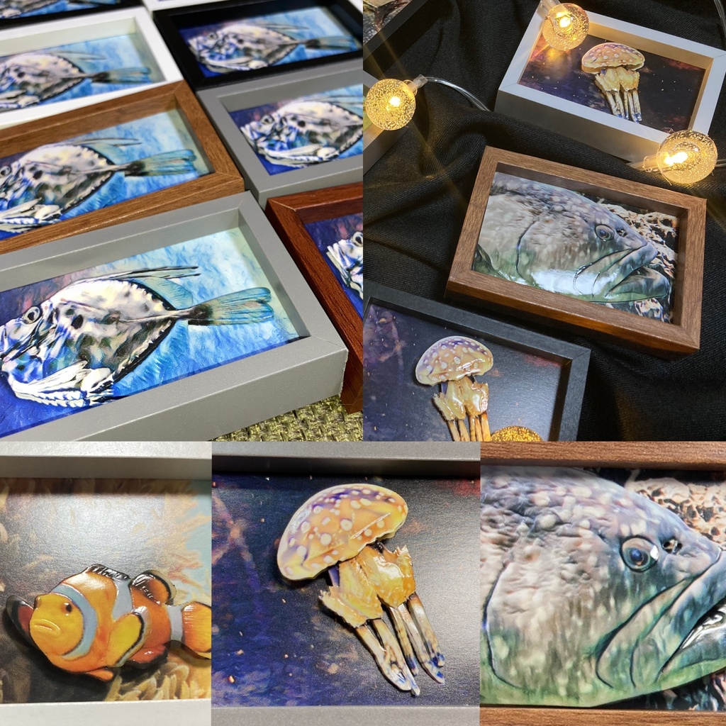 マグネットミニ額スタッキングアート〜水族館シリーズ〜