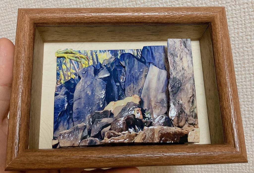 【半額セール】額装作品~スタッキングアート~