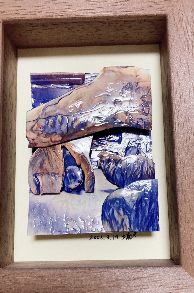 【半額セール】額装作品~スタッキングアート~