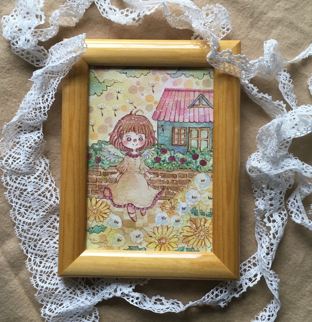 春の妖精 額装イラスト原画 Riki Naruse Booth