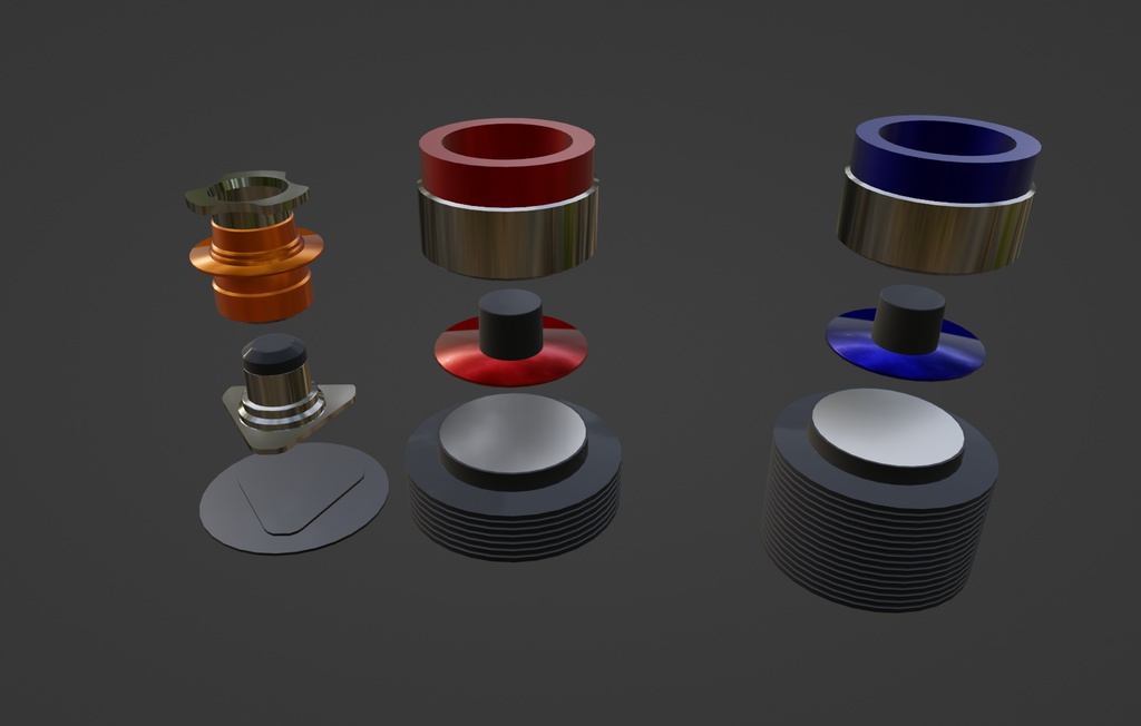 VRC想定、3Dモデル クイックリリース・ステアリングボスset