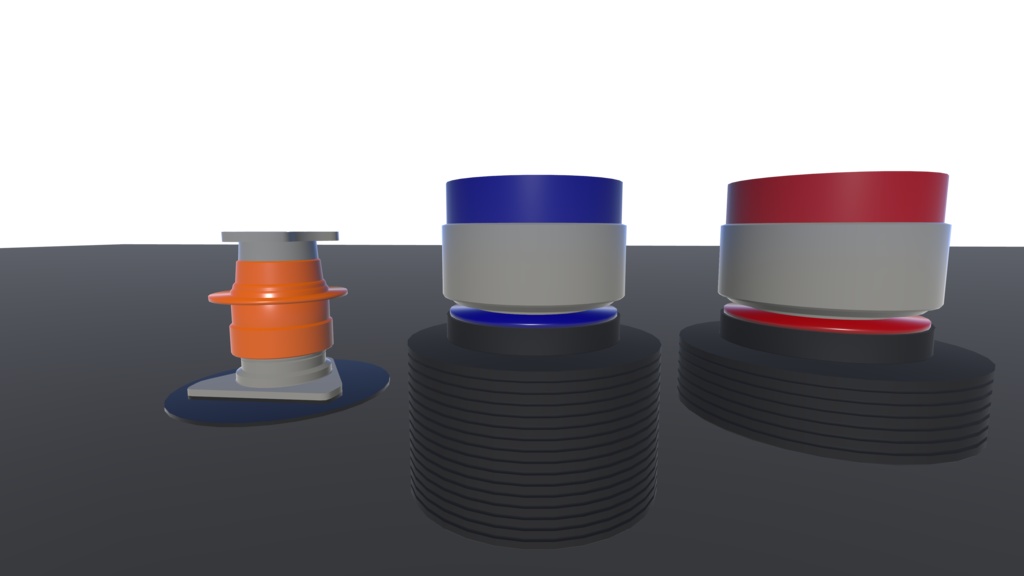 VRC想定、3Dモデル クイックリリース・ステアリングボスset