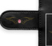 DARK ANGEL 手帳型Androidケース パピヨン柄(BLACK)