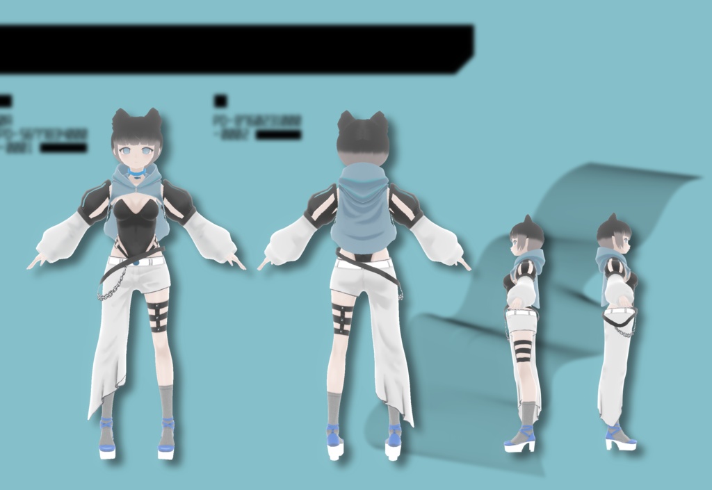 【Vroid製VRMモデル】オリジナルモデルNo.04『四日-Sika-』