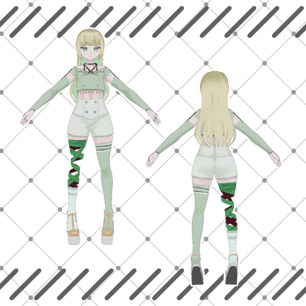 【Vroid製3Dモデル】オリジナルモデルNo.06『六果-Mutuka-』