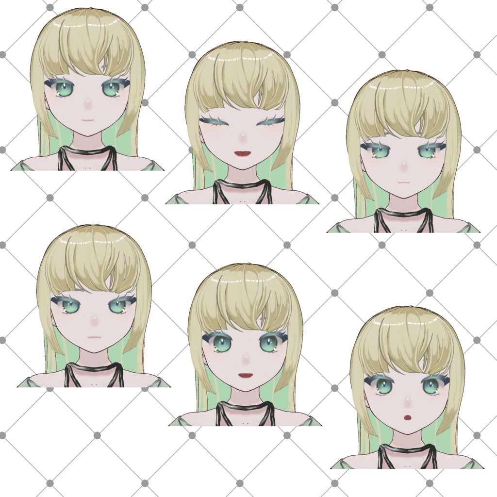 【Vroid製3Dモデル】オリジナルモデルNo.06『六果-Mutuka-』