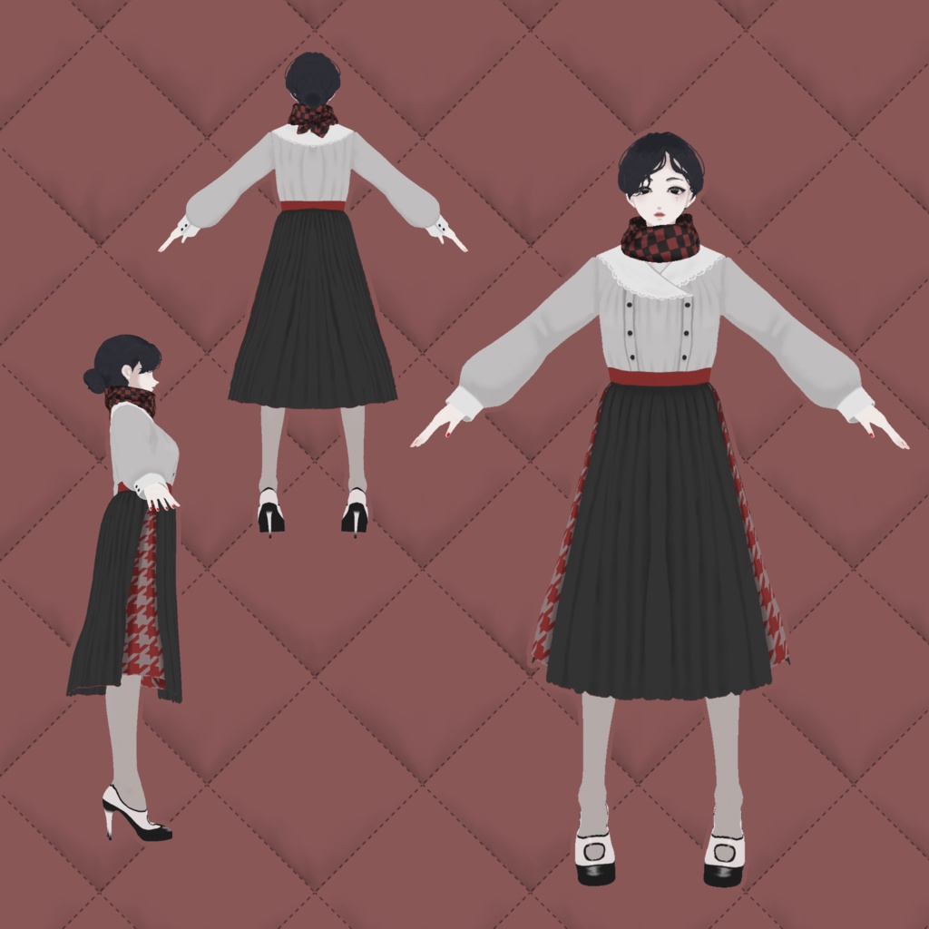 【Vroid製3Dモデル】オリジナルモデルNo.08『香八-Kaya-』