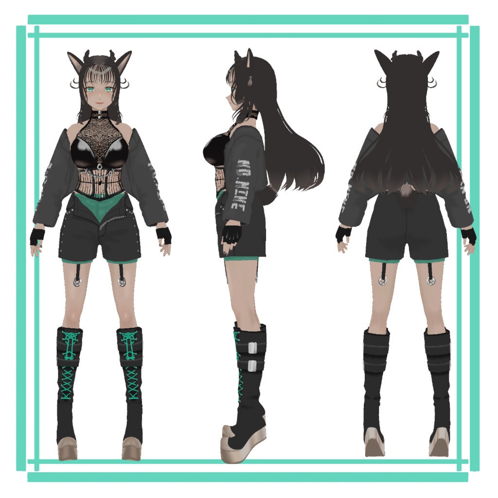 【Vroid製3Dモデル】オリジナルモデルNo.09『九嫁-Kokoka-』