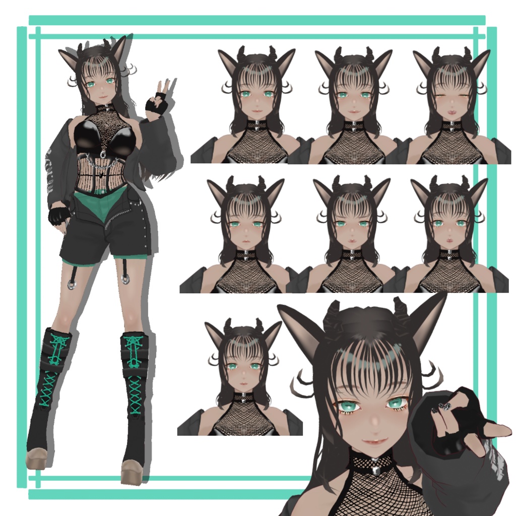 【Vroid製3Dモデル】オリジナルモデルNo.09『九嫁-Kokoka-』