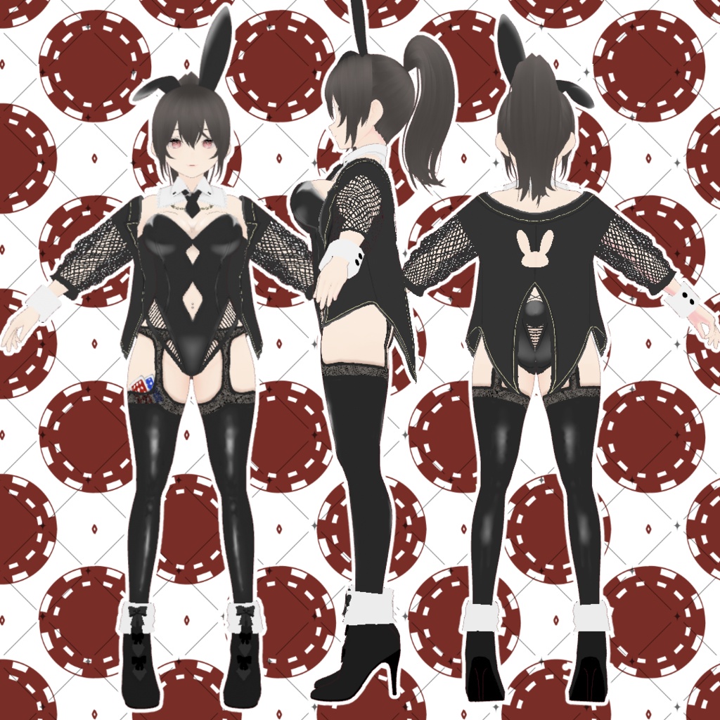 【Vroid用カスタムアイテム】ジャケットバニー【無料版】