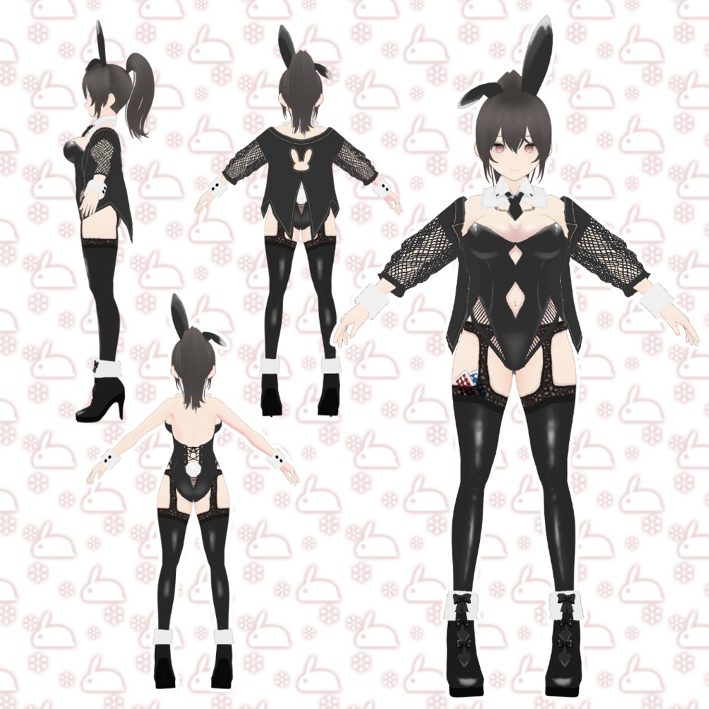 【Vroid用カスタムアイテム】ジャケットバニー15色版