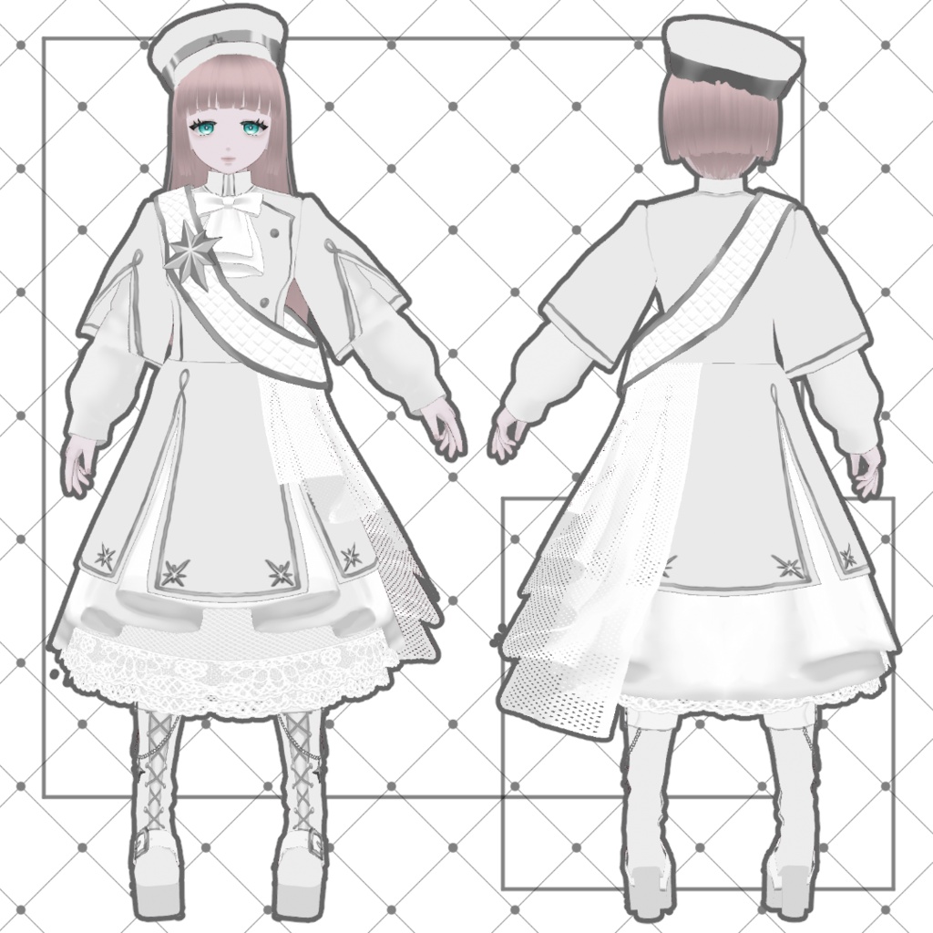 【VRoid用カスタムアイテム】忠誠ロリヰタ【衣装】