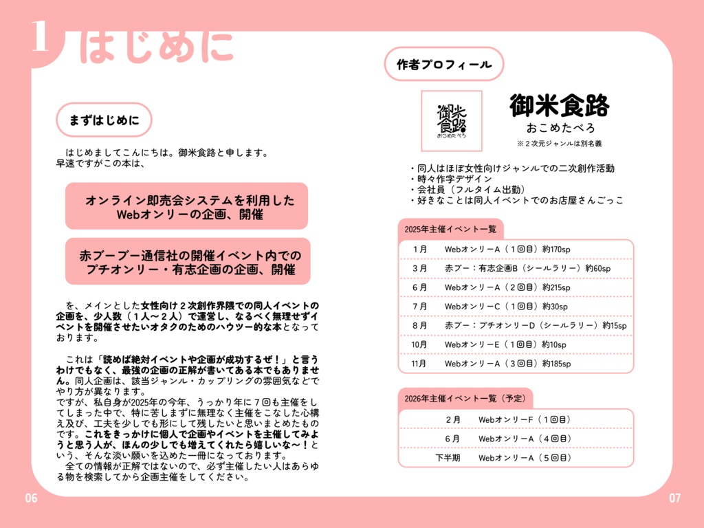 ヤドカリ型同人イベントで無理せず企画主催をするためのまとめ本。