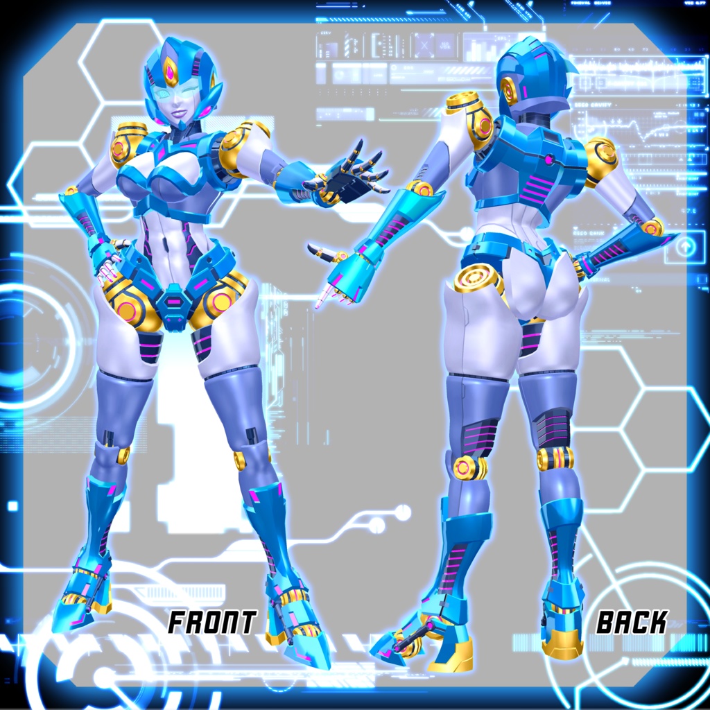 VRC想定3Dモデル『Electra - エレクトラ』