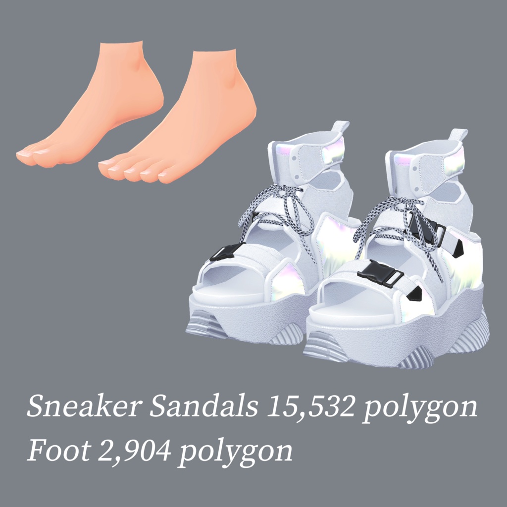 スニーカーサンダル【VRChat向け】