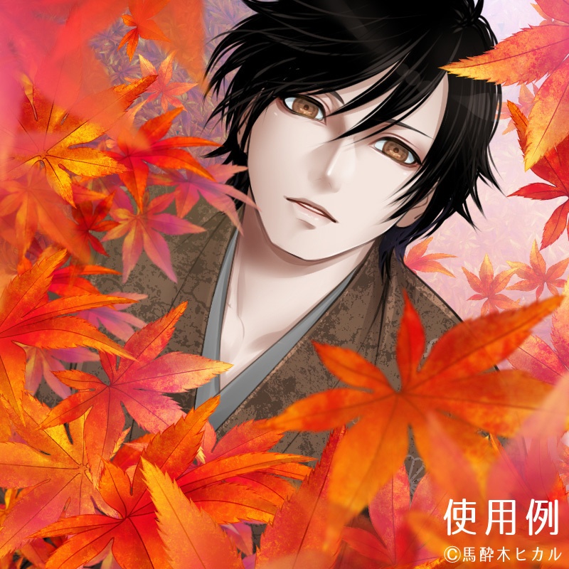 紅葉の葉っぱのレイヤーが分かれたデータ.psd