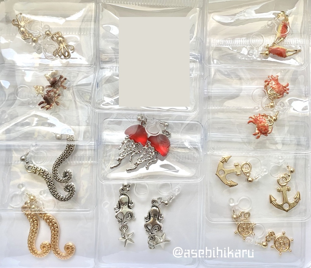 海系のチャーム☆ノンホールピアス