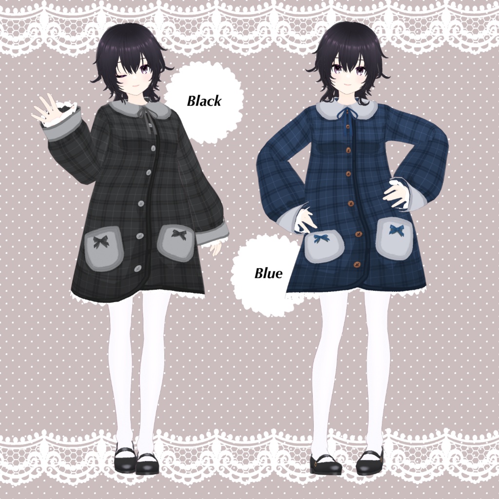 【無料/Free版あり】ショコラギフトコート【VRoid】