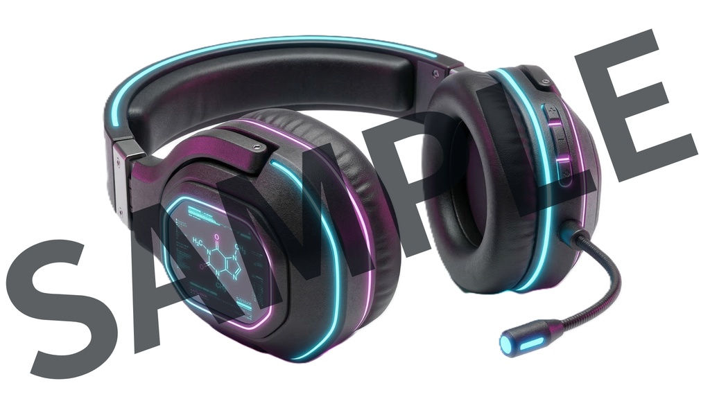 【商用利用OK】サイバーパンク配信素材セット|動く背景+デスク小物12種|VTuber・配信者向けネオン素材【OBS対応】