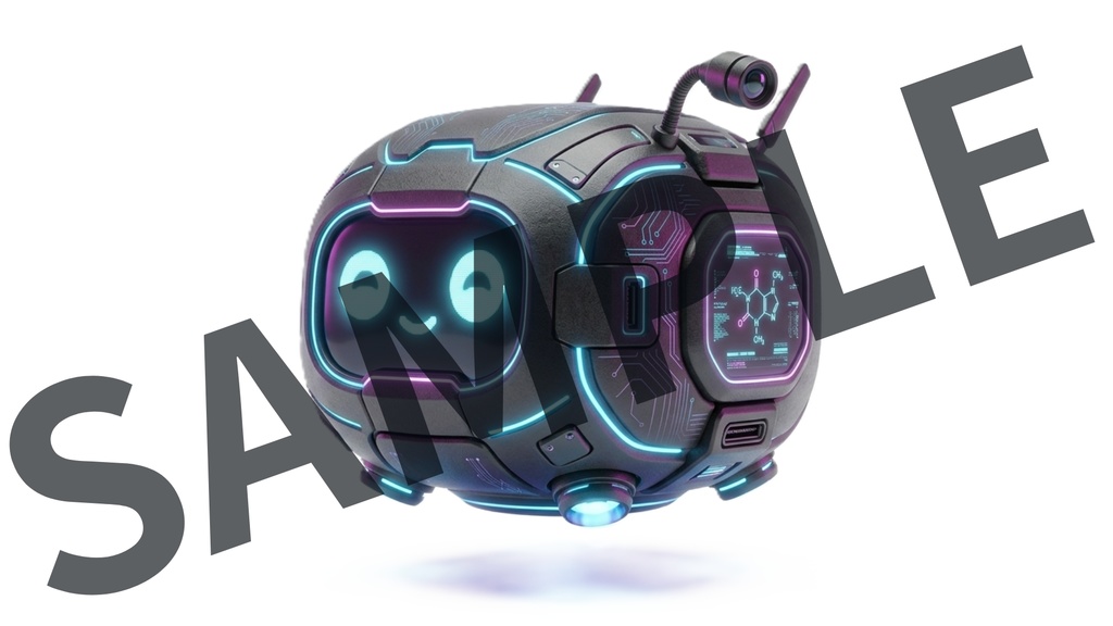 【商用利用OK】サイバーパンク配信素材セット|動く背景+デスク小物12種|VTuber・配信者向けネオン素材【OBS対応】