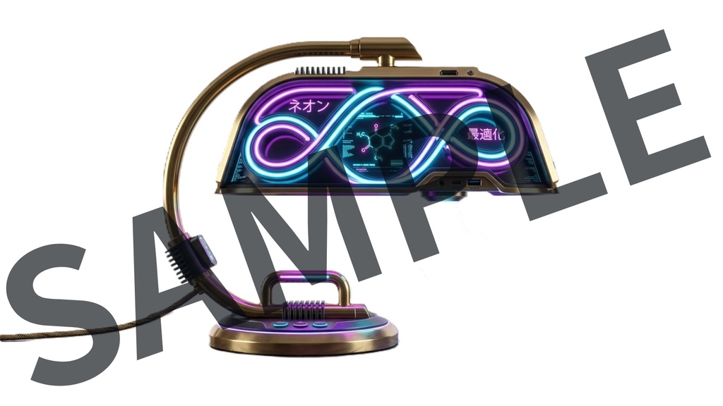 【商用利用OK】サイバーパンク配信素材セット|動く背景+デスク小物12種|VTuber・配信者向けネオン素材【OBS対応】